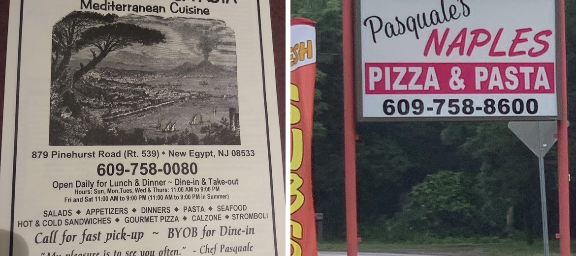Pasquale's Naples Pizza and Pasta Menu